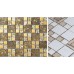 Coquille de dosseret carreau verre bleu fondu en mosaïques de résine S102 crackle mosaïque cristal autocollant de carreaux de mur de salle de bain