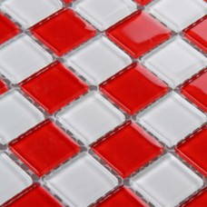 Verre rouge dosseret carreau cuisine mosaïques 3031 mur blanc de la salle de bain du verre cristal carreaux carrelage Liner piscine mosaïque