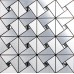 Feuilles de tuile argent alucobond peler et collent des carreaux design salle de bain métal verre diamant mosaïque ACP cuisine dosseret décoration murale MAT6127