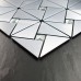 Feuilles de tuile argent alucobond peler et collent des carreaux design salle de bain métal verre diamant mosaïque ACP cuisine dosseret décoration murale MAT6127