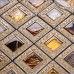 Carreaux de verre cristal pour cuisine et salle de bain brun mosaïque verre bloc vintage TV fond dosseret carreau brique de mur KLGT008