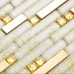 Bande cristal verre carrelage salle de bains modèles emboîtables en acier inoxydable or dosseret cuisine déco KLGTM05