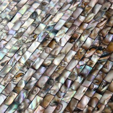 coquille d'eau douce métro carrelage mosaïque douche salle de bain teinté mère de motifs noirs de tuiles perle MB08 coquillage sans couture déco maille cuisine dosseret carreaux