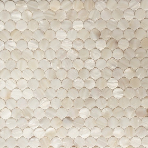 Penny round backsplash tiles for kitchen and bathroom wall mother of pearl shell mosaic sheets seashell floor tiles MPMC01