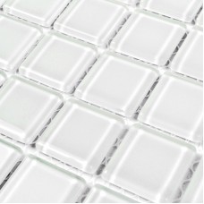 Dosseret de carreaux de mosaïque de verre pour place de matériaux décoratifs Super blanc cristal cuisine mur carreaux salle de bain douche Tile MH070