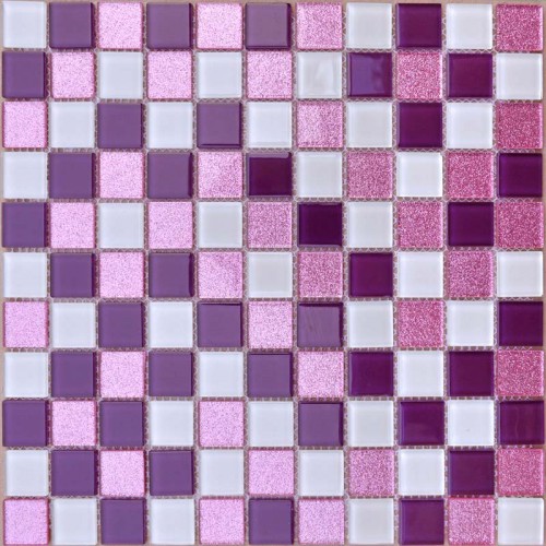 Cristal verre mosaïque feuilles mur violet autocollants cuisine dosseret idées plancher miroir dessins salle de bain douche CGT562