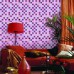 Cristal verre mosaïque feuilles mur violet autocollants cuisine dosseret idées plancher miroir dessins salle de bain douche CGT562