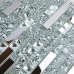 Cristal verre et metal dosseret de carreaux pour cuisine et salle de bains inox argent carrelage bain diamant modèles en verre mosaïque pour les douches MGS052