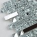 Cristal verre et metal dosseret de carreaux pour cuisine et salle de bains inox argent carrelage bain diamant modèles en verre mosaïque pour les douches MGS052